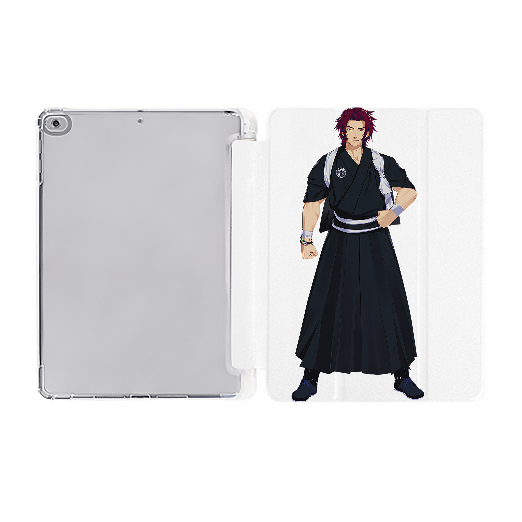 （画像用） 刀剣乱舞 Touken Ranbu IPad ケース ペン収納付き 三つ折りスタンド PUレザー×シリコン 対応機種9.5/10.5/10.9インチ